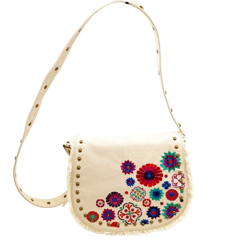 🆕{Steven-S Madden}Blume Embroidered Messenger Bag